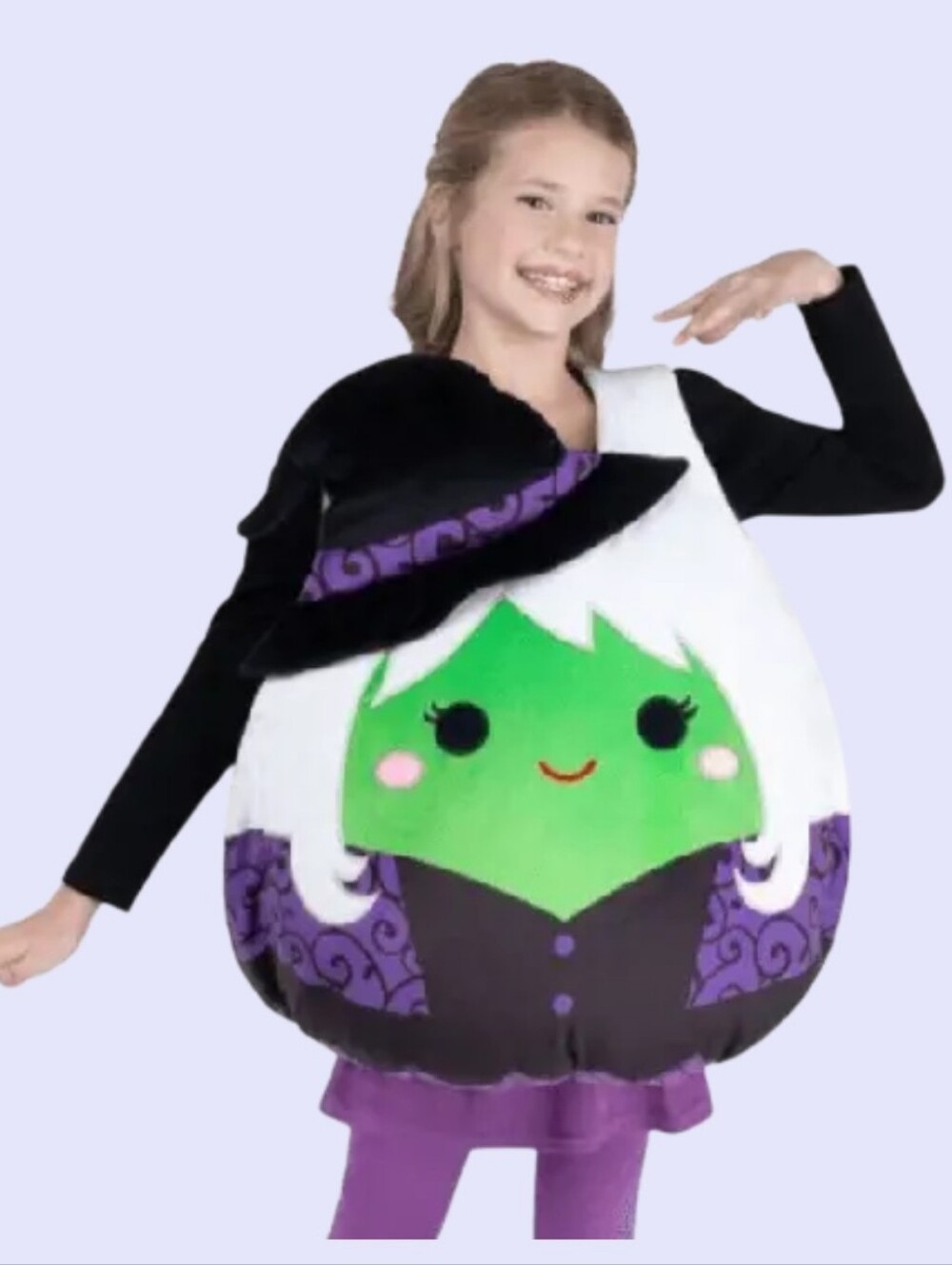 Squishmallows Youth Mariposa the Witch Halloween Costume One Size Fits Most 6+